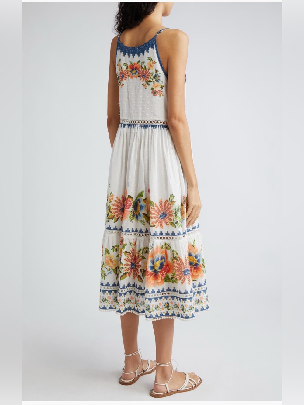 Farm Rio Delicate Garden A-Line Cotton Dress - Picture 2 of 8